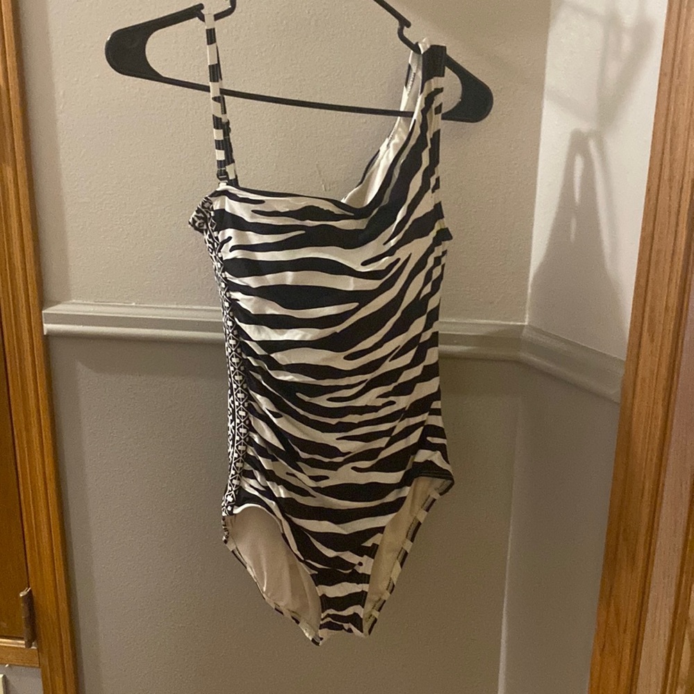Animal print one piece swimsuit
